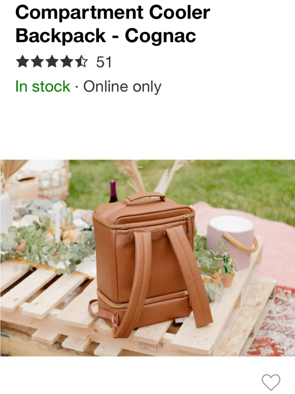 Igloo Brown Men’s Luxe Dual-Compartment Backpack Cooler